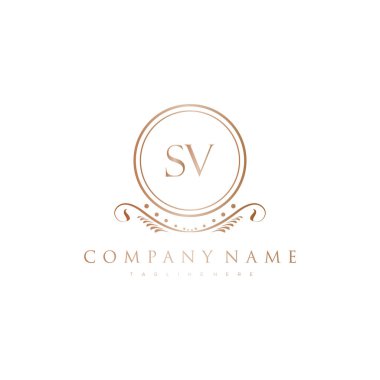 Kraliyet Lüks Logo Şablonu ile Harflerin Baş harfleri