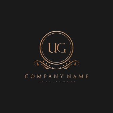 Kraliyet Lüks Logo Şablonu ile Harflerin Baş harfleri