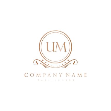 Kraliyet Lüks Logo Şablonu ile Harflerin Baş harfleri