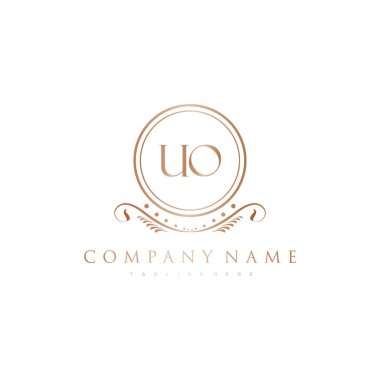 Kraliyet Lüks Logo Şablonu ile Harflerin Baş harfleri