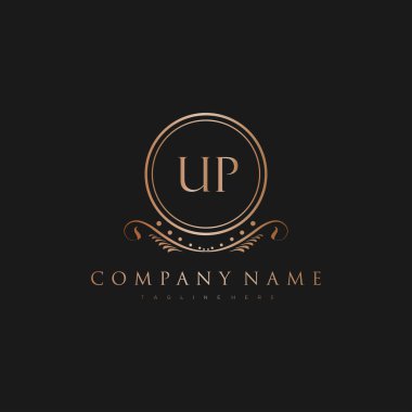 Kraliyet Lüks Logo Şablonu ile Harflerin Baş harfleri