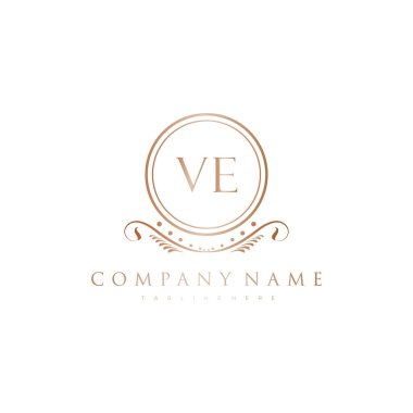 Kraliyet Lüks Logo Şablonu ile Harflerin Baş harfleri