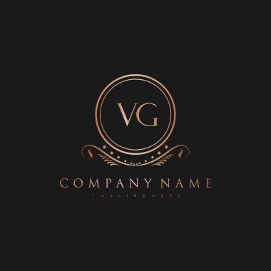 Kraliyet Lüks Logo Şablonu ile Harflerin Baş harfleri
