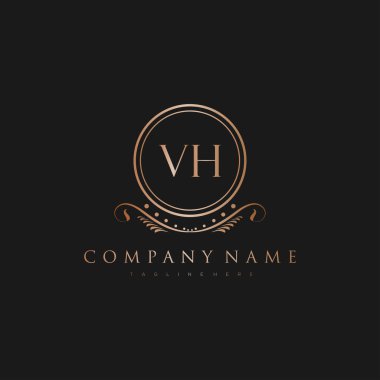 Kraliyet Lüks Logo Şablonu ile Harflerin Baş harfleri