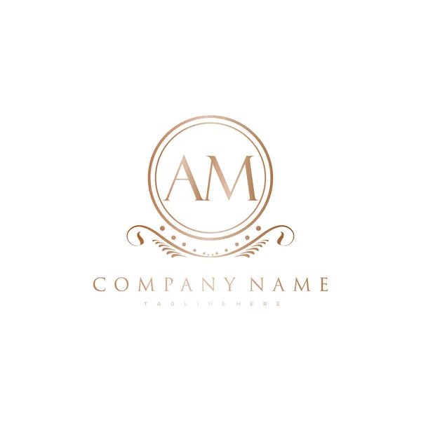 Lettera Iniziale Con Royal Luxury Logo Template — Vettoriale Stock