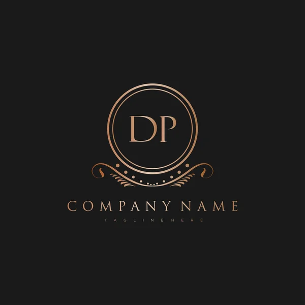 Lettera Iniziale Con Royal Luxury Logo Template — Vettoriale Stock