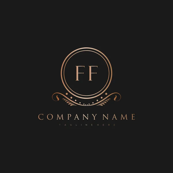 Lettera Iniziale Con Royal Luxury Logo Template — Vettoriale Stock