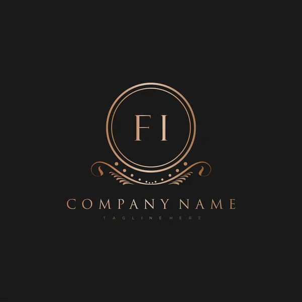 Lettera Iniziale Con Royal Luxury Logo Template — Vettoriale Stock