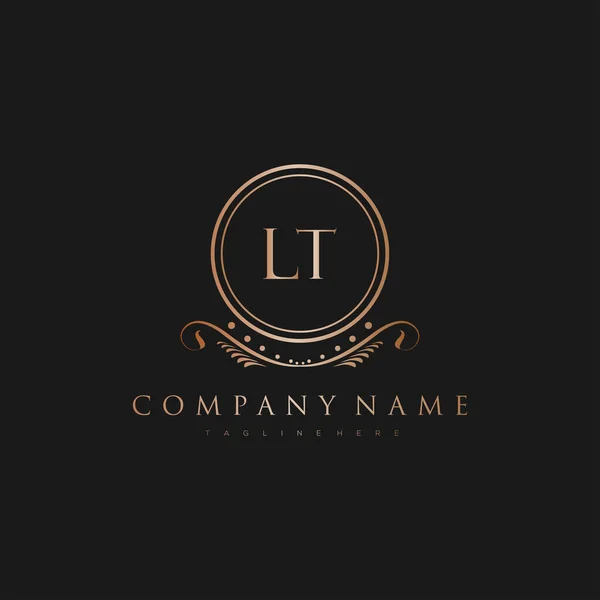 Letter Initial Royal Luxury Logo Template — Stock Vector