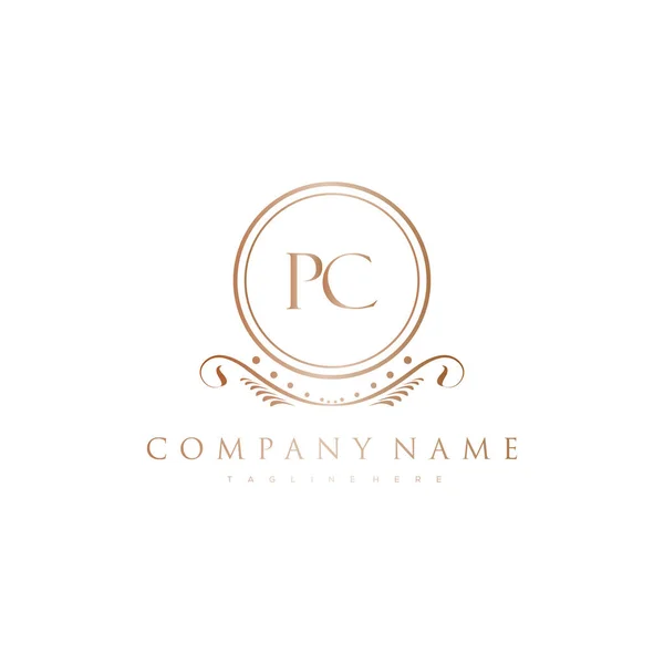 Lettera Iniziale Con Royal Luxury Logo Template — Vettoriale Stock