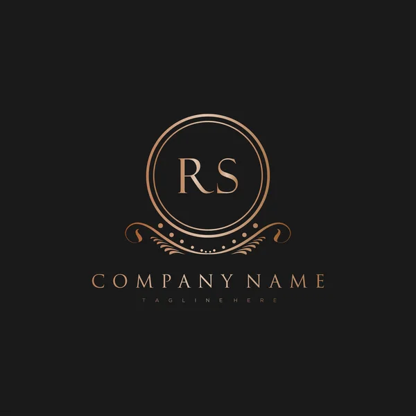 Lettera Iniziale Con Royal Luxury Logo Template — Vettoriale Stock