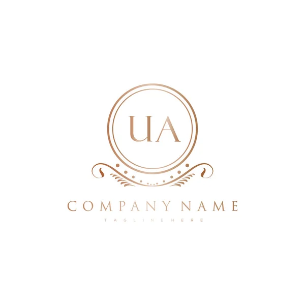 Első Levél Royal Luxury Logo Sablonnal — Stock Vector