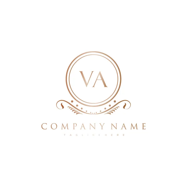 Carta Inicial Con Plantilla Logotipo Lujo Real — Vector de stock