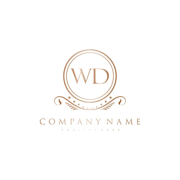 Lettera Iniziale Con Royal Luxury Logo Template — Vettoriale Stock