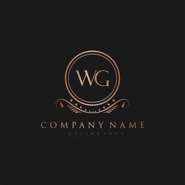 Lettera Iniziale Con Royal Luxury Logo Template — Vettoriale Stock