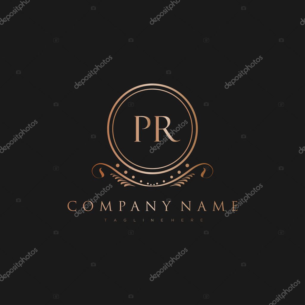 Letter Initial with Royal Luxury Logo Template