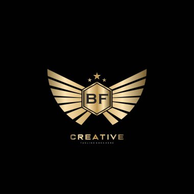 Kraliyet Lüks Logo Şablonu ile Harflerin Baş harfleri