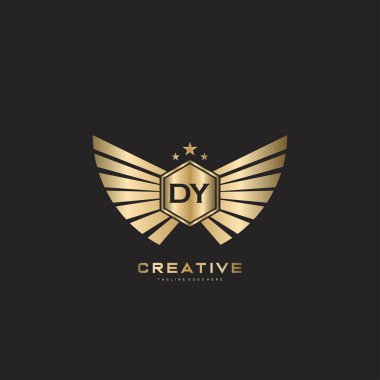 Kraliyet Lüks Logo Şablonu ile Harflerin Baş harfleri