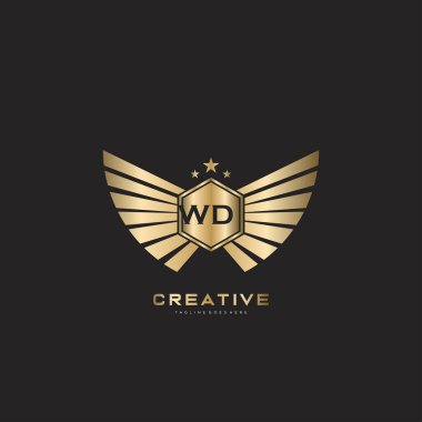 Kraliyet Lüks Logo Şablonu ile Harflerin Baş harfleri