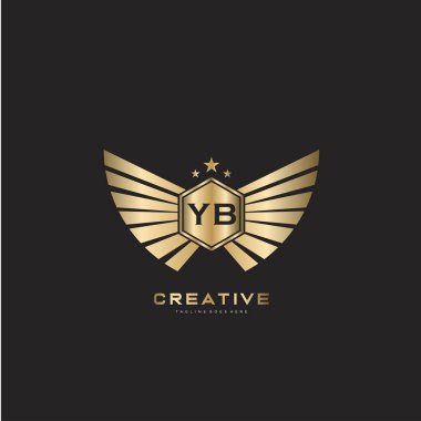 Kraliyet Lüks Logo Şablonu ile Harflerin Baş harfleri