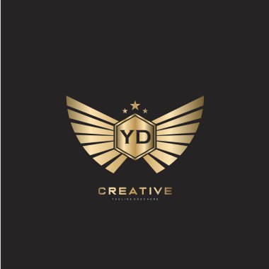 Kraliyet Lüks Logo Şablonu ile Harflerin Baş harfleri