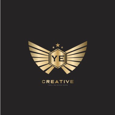 Kraliyet Lüks Logo Şablonu ile Harflerin Baş harfleri