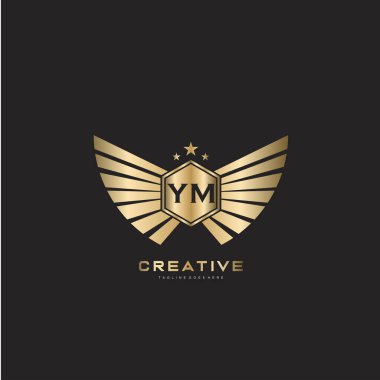 Kraliyet Lüks Logo Şablonu ile Harflerin Baş harfleri