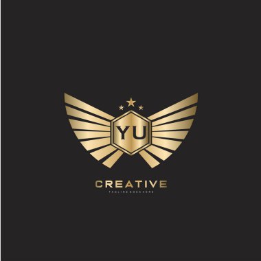 Kraliyet Lüks Logo Şablonu ile Harflerin Baş harfleri