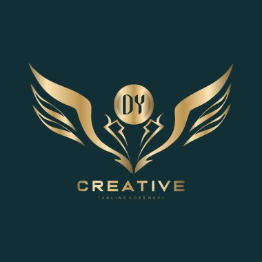 Kraliyet Lüks Logo Şablonu ile Harflerin Baş harfleri