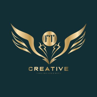 Kraliyet Lüks Logo Şablonu ile Harflerin Baş harfleri