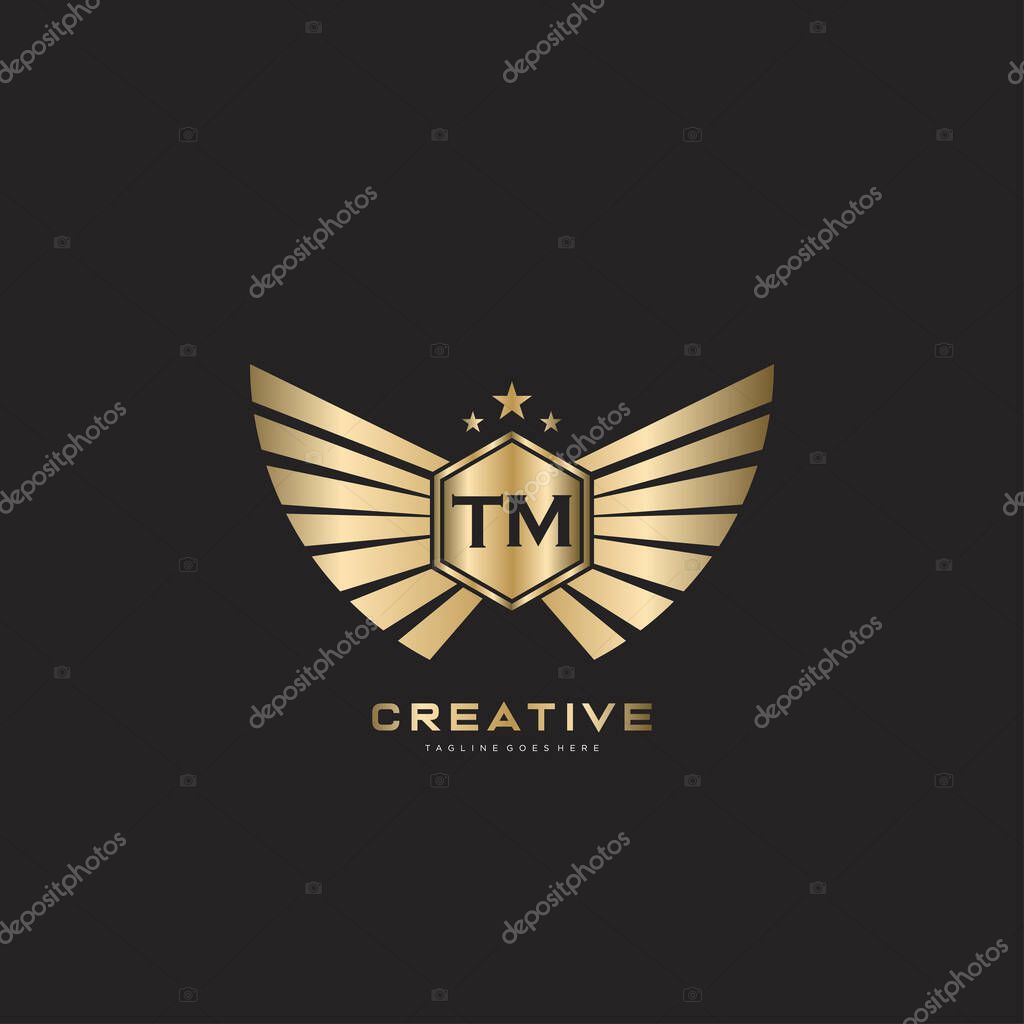 Letter Initial with Royal Luxury Logo Template