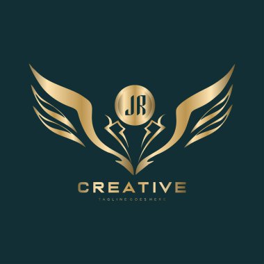 Kraliyet Lüks Logo Şablonu ile Harflerin Baş harfleri