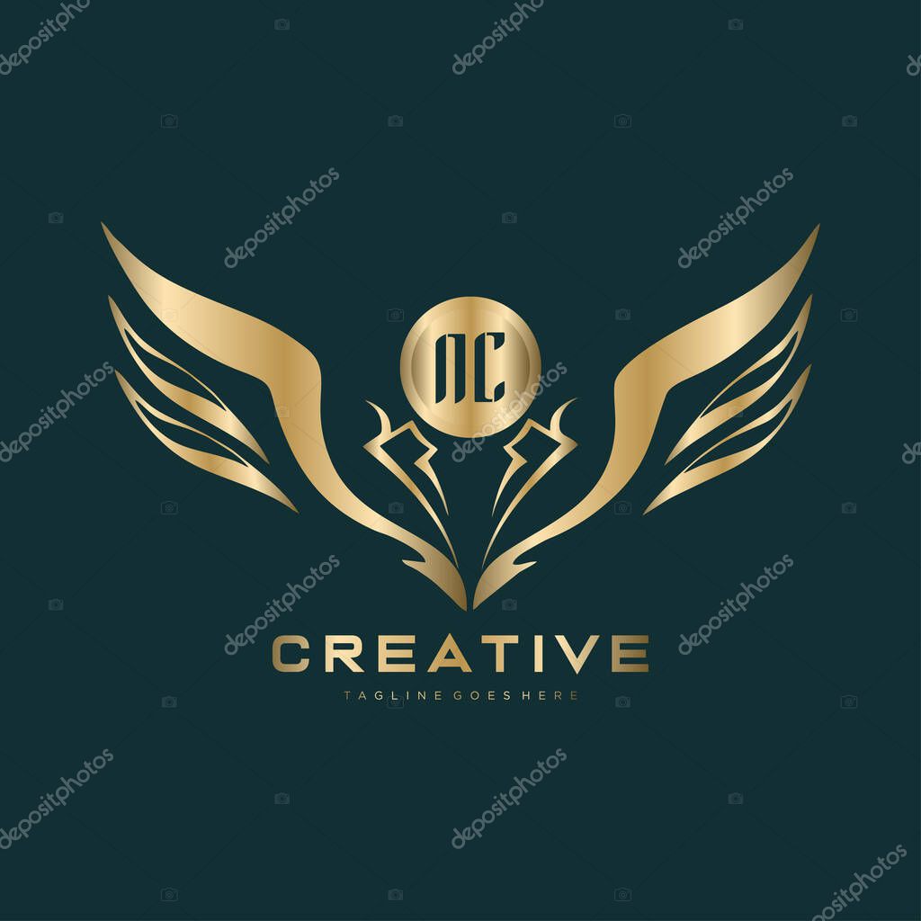Letter Initial with Royal Luxury Logo Template