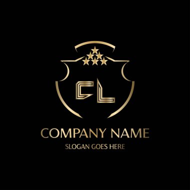 Kraliyet Lüks Logo Şablonu ile Harflerin Baş harfleri