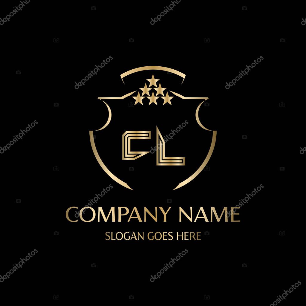 Letter Initial with Royal Luxury Logo Template