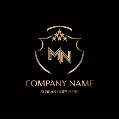 Kraliyet Lüks Logo Şablonu ile Harflerin Baş harfleri