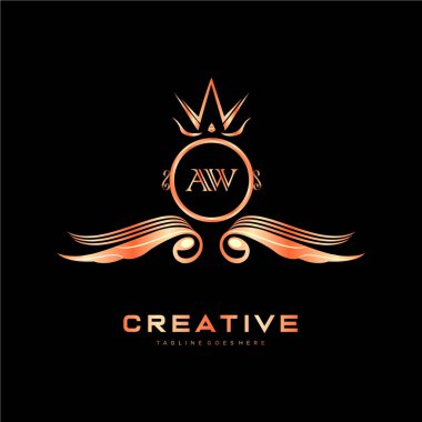 Renkli Çember şablon vektörlü ilk logo.