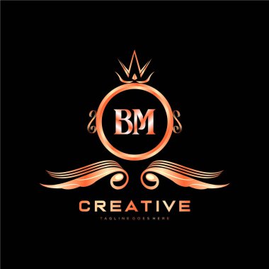 Renkli Çember şablon vektörlü ilk logo.