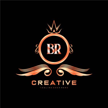 Renkli Çember şablon vektörlü ilk logo.