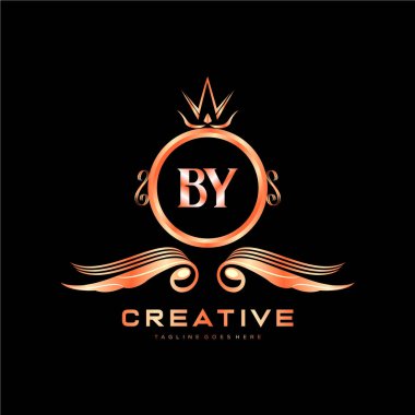 Renkli Çember şablon vektörlü ilk logo.