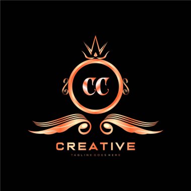 Renkli Çember şablon vektörlü ilk logo.