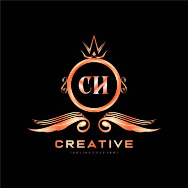 Renkli Çember şablon vektörlü ilk logo.