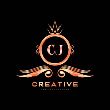 Renkli Çember şablon vektörlü ilk logo.