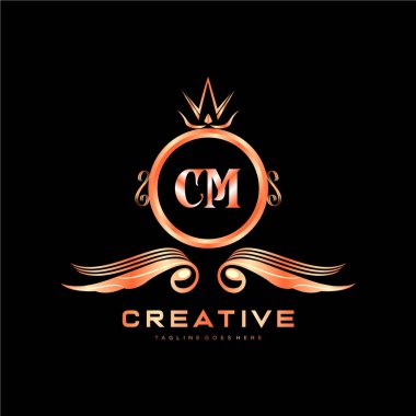 Renkli Çember şablon vektörlü ilk logo.