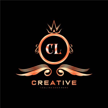 Renkli Çember şablon vektörlü ilk logo.