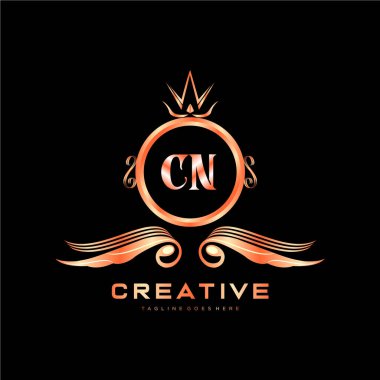 Renkli Çember şablon vektörlü ilk logo.