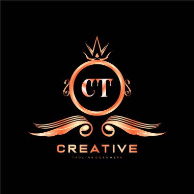 Renkli Çember şablon vektörlü ilk logo.