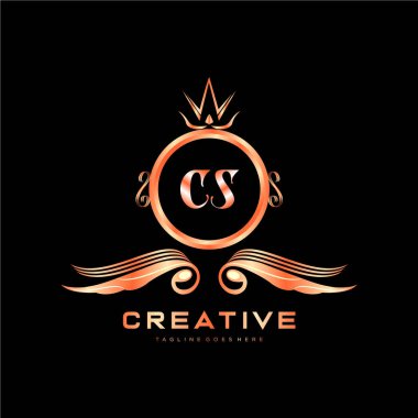 Renkli Çember şablon vektörlü ilk logo.