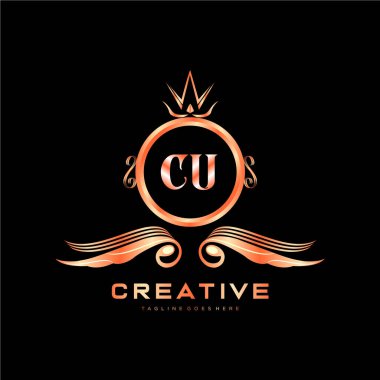 Renkli Çember şablon vektörlü ilk logo.