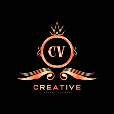 Renkli Çember şablon vektörlü ilk logo.